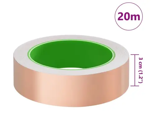 Vara Lente Varš 2000 X 5 Cm Vara, Akrila Vadītspējīgs Līmes Vidaxl