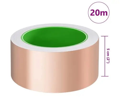 Vara Lente Varš 2000 X 5 Cm Vara, Akrila Vadītspējīgs Līmes Vidaxl