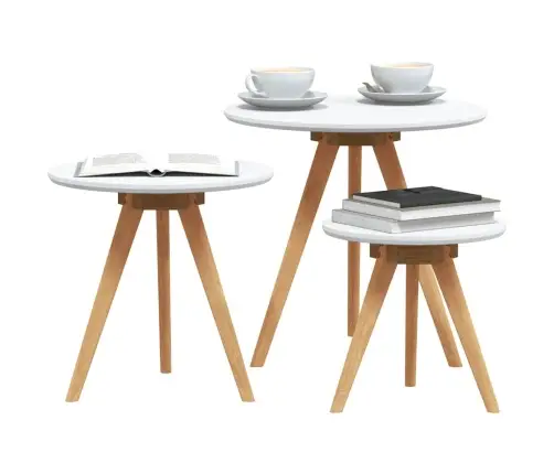 Kafijas Galda Komplekts No Cietkoka Kļavas Un Inženierijas Koka Vidaxl