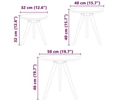 Kafijas Galda Komplekts No Cietkoka Kļavas Un Inženierijas Koka Vidaxl
