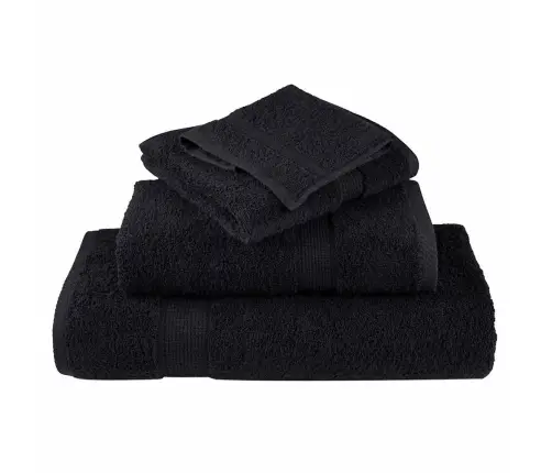 Roku Dvieļi 50 Pcs Melna 50 X 100 Cm Kokvilna Vidaxl