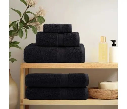 Vannas Dvieļi 25 Pcs Melna 100 X 150 Cm Kokvilna Vidaxl