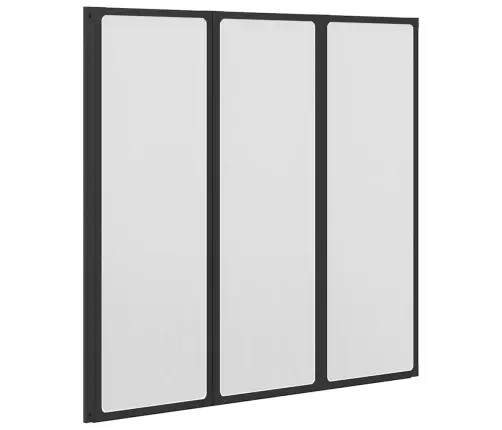 Dušas Aizslietnis Melna 120 X 2 X 117 Cm Alumīnijs Vidaxl