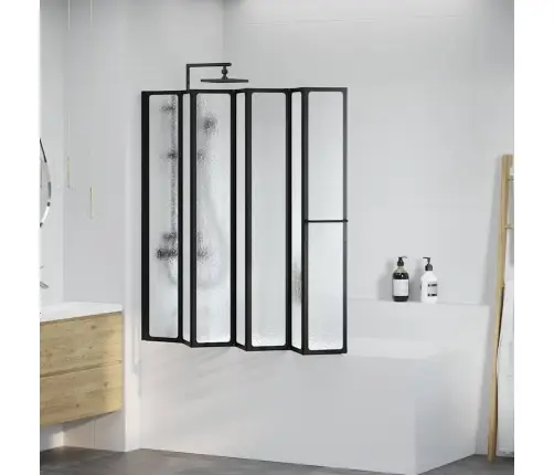 Dušas Aizslietnis Saliekams Other Melna 168 X 140 Cm Alumīnijs Vidaxl