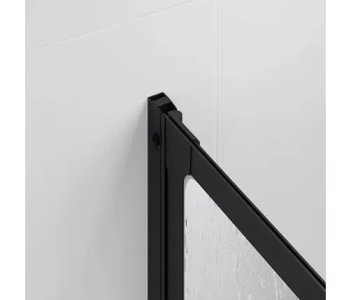 Dušas Aizslietnis Saliekams Other Melna 168 X 140 Cm Alumīnijs Vidaxl