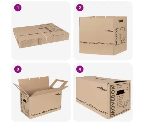 Pārvākšanās Kastes 20 Gab 59 X 31.5 X 31.5 Cm Kartons Vidaxl