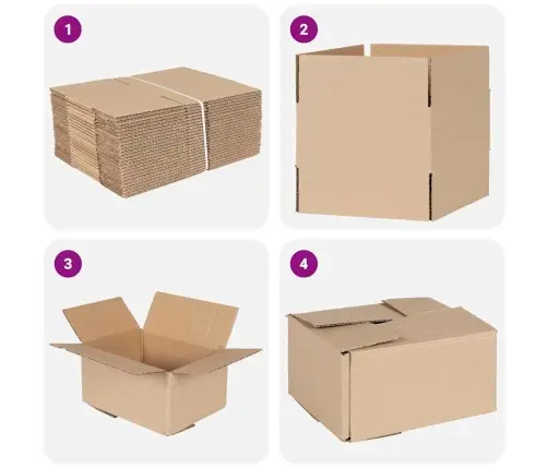 Saliekamā Kaste 50 Gab 20X15X10 Cm Kartons Vidaxl
