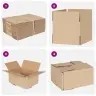 Saliekamā Kaste 50 Gab 20X15X10 Cm Kartons Vidaxl