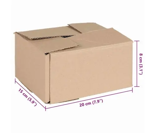 Saliekamā Kaste 50 Gab 20X15X10 Cm Kartons Vidaxl