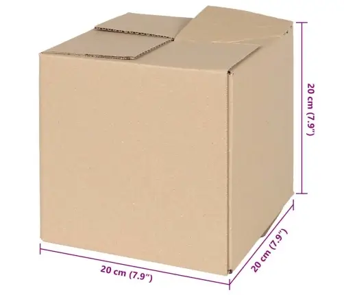 Saliekamā Kaste 50 Gab. 20X20X20 Cm Kartons Vidaxl