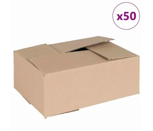 Kokkuklapitav Kast 50 Pcs Neutraalne 25 X 17,5 X 10 Cm Papp