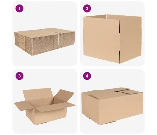 Saliekamā Kaste 50 Gab 35X24X15 Cm Kartons Vidaxl