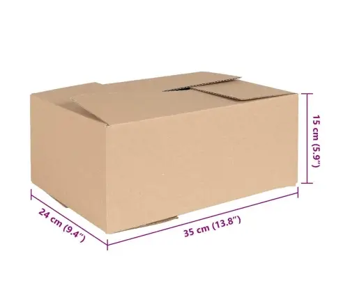 Saliekamā Kaste 50 Gab 35X24X15 Cm Kartons Vidaxl