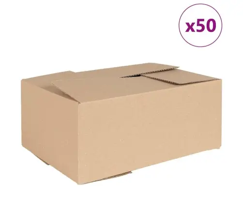 Saliekamā Kaste 50 Gab 35X24X15 Cm Kartons Vidaxl