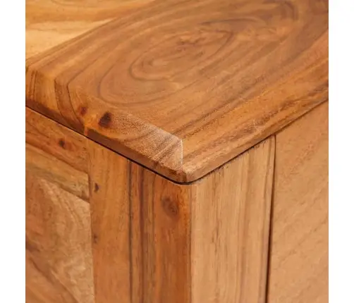 Konsoles Galds Brūna 110 X 30 X 80 Cm Akācijas Masīvkoks Vidaxl