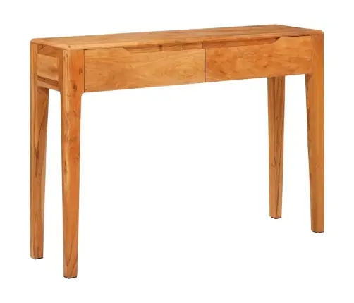 Konsoles Galds Brūna 110 X 30 X 80 Cm Akācijas Masīvkoks Vidaxl