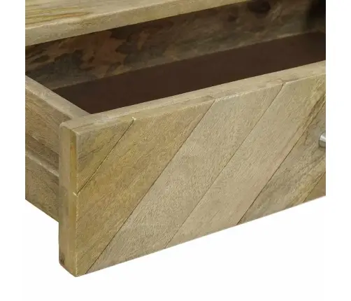 Konsoles Galds Ar Atvilktni Dabiski Pelēks 110 X 30 X 80 Cm Vidaxl