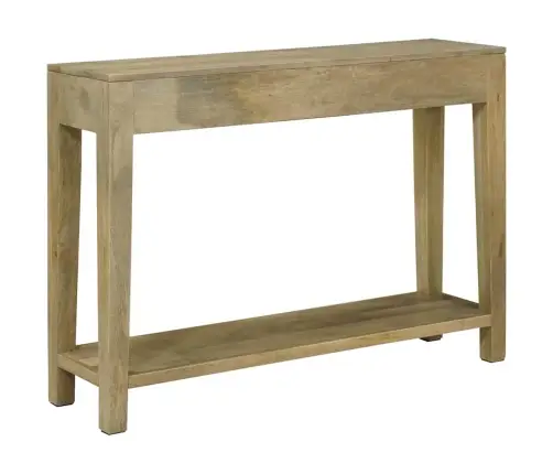 Konsoles Galds Ar Atvilktni Dabiski Pelēks 110 X 30 X 80 Cm Vidaxl