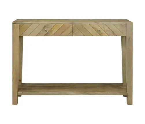 Konsoles Galds Ar Atvilktni Dabiski Pelēks 110 X 30 X 80 Cm Vidaxl