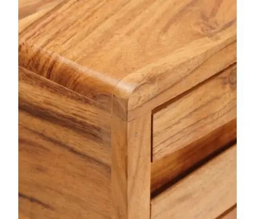 Konsoles Galds Brūna 110 X 30 X 80 Cm Cietā Akācijas Koks Vidaxl