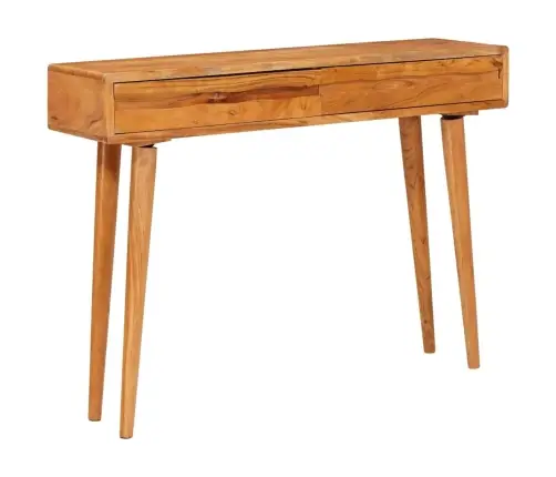 Konsoles Galds Brūna 110 X 30 X 80 Cm Cietā Akācijas Koks Vidaxl
