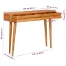 Konsoles Galds Brūna 110 X 30 X 80 Cm Cietā Akācijas Koks Vidaxl