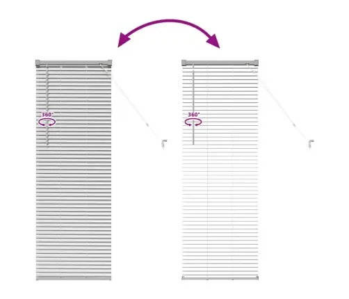 Aknarulo Kardinatega Hõbedane Alumiinium