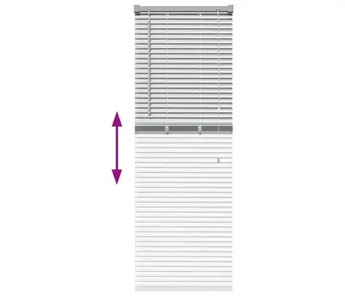 Aknarulo Kardinatega Hõbedane Alumiinium