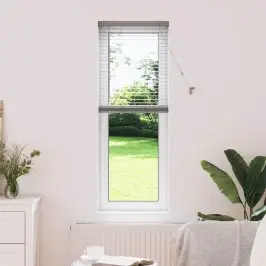 Langų Žaliuzė Su Užuolaidomis Sidabro Aliuminis