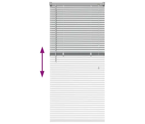 Aknarulo Kardinatega Hõbedane Alumiinium