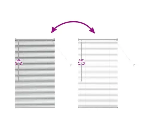 Aknarulo Kardinatega Hõbedane Alumiinium