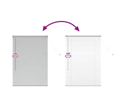 Logu Žalūzija Ar Aizkariem Sudraba 80 X 130 Cm Alumīnijs Vidaxl