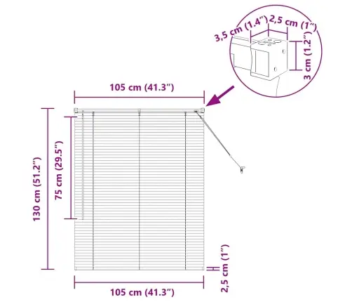 Logu Žalūzija Ar Aizkariem Sudraba 105 X 130 Cm Alumīnijs Vidaxl