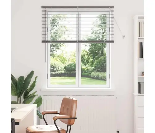 Logu Žalūzija Ar Aizkariem Sudraba 110 X 130 Cm Alumīnijs Vidaxl Logu Žalūzija Ar Aizkariem Sudraba 110 X 130 Cm Alumīnijs Vidaxl