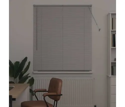 Logu Žalūzija Ar Aizkariem Sudraba 110 X 130 Cm Alumīnijs Vidaxl Logu Žalūzija Ar Aizkariem Sudraba 110 X 130 Cm Alumīnijs Vidaxl