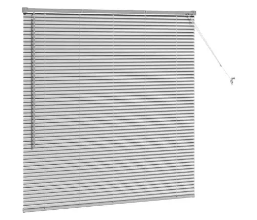 Langų Žaliuzė Su Užuolaidomis Sidabro Aliuminis