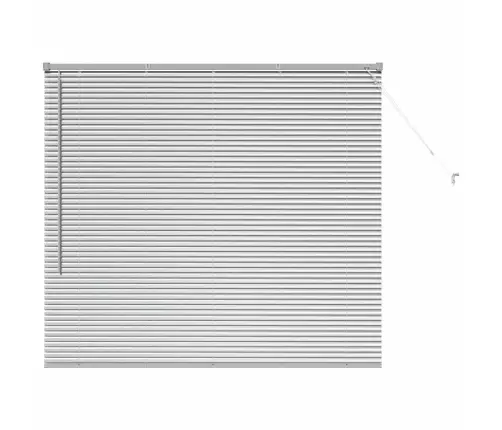 Logu Žalūzija Ar Aizkariem Sudraba 80 X 130 Cm Alumīnijs Vidaxl