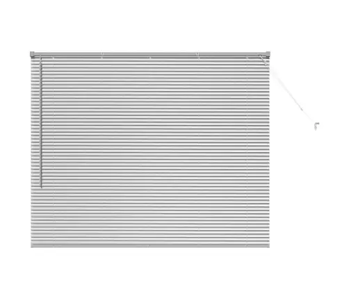 Logu Žalūzija Ar Aizkariem Sudraba 80 X 130 Cm Alumīnijs Vidaxl