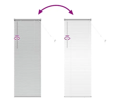 Aknarulo Kardinatega Hõbedane Alumiinium