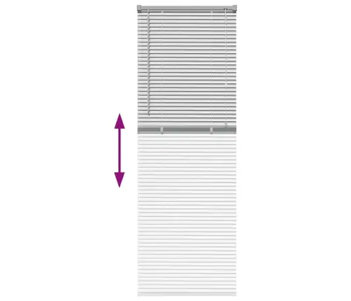 Aknarulo Kardinatega Hõbedane Alumiinium