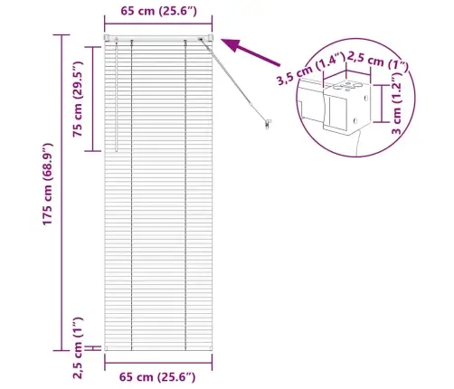 Aknarulo Kardinatega Hõbedane Alumiinium