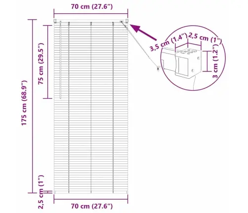 Logu Žalūzija Ar Aizkariem Sudraba 80 X 130 Cm Alumīnijs Vidaxl