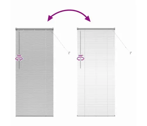 Aknarulo Kardinatega Hõbedane Alumiinium