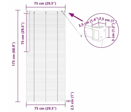 Aknarulo Kardinatega Hõbedane Alumiinium