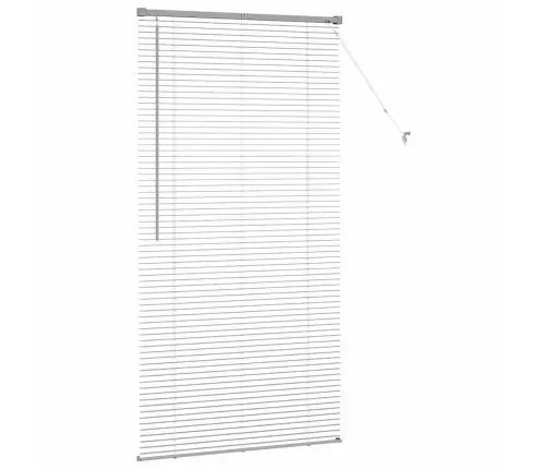 Logu Žalūzija Ar Aizkariem Sudraba 85 X 175 Cm Alumīnijs Vidaxl