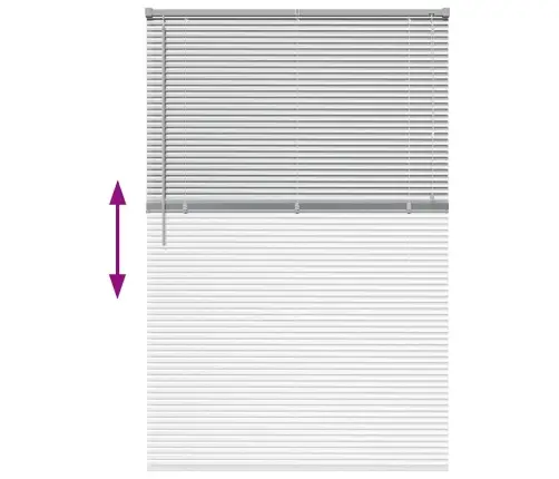 Aknarulo Kardinatega Hõbedane Alumiinium