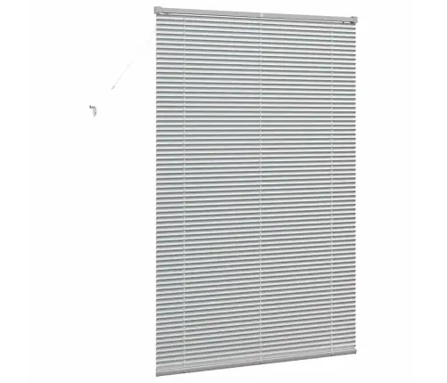 Logu Žalūzija Ar Aizkariem Cits Sudraba 120 X 175 Cm Alumīnijs Vidaxl