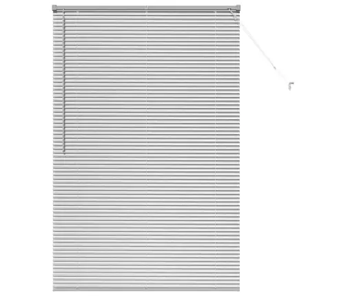 Logu Žalūzija Ar Aizkariem Cits Sudraba 120 X 175 Cm Alumīnijs Vidaxl