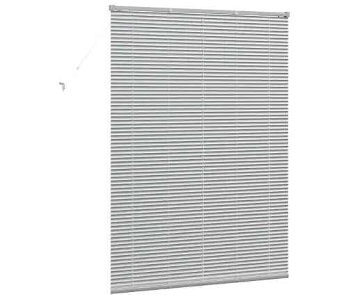 Logu Žalūzija Ar Aizkariem Cits Sudraba 80 X 130 Cm Alumīnijs Vidaxl