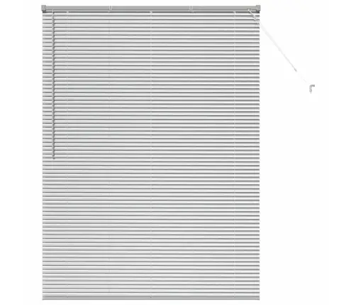 Langų Žaliuzė Su Užuolaidomis Sidabro Aliuminis